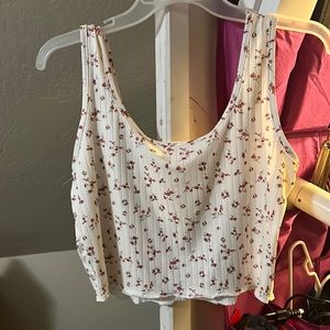 Floral crop top tank